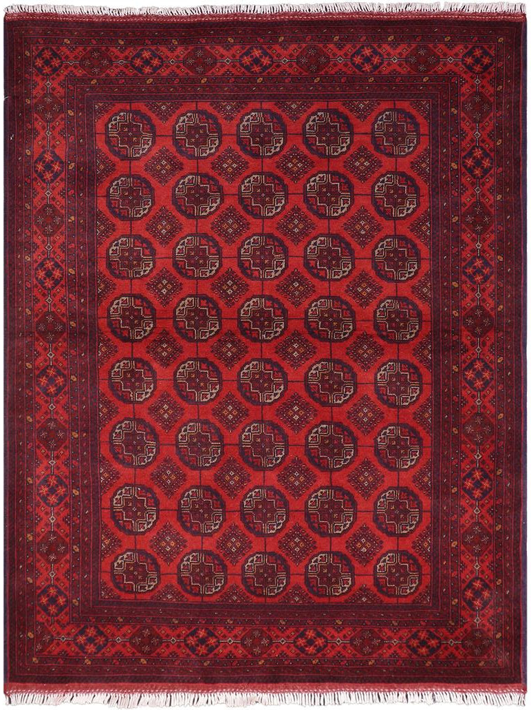 handmade Tribal Biljik Khal Mohammadi Red Blue Hand Knotted RECTANGLE 100% WOOL area rug 5x7