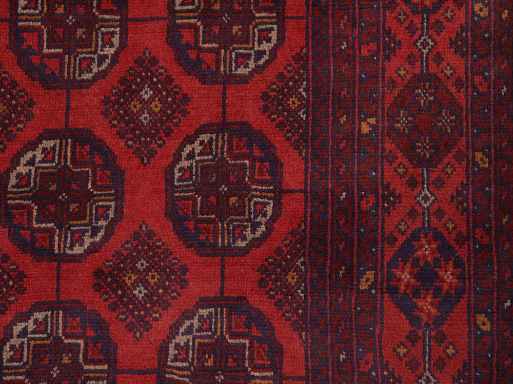 handmade Tribal Biljik Khal Mohammadi Red Blue Hand Knotted RECTANGLE 100% WOOL area rug 5x7