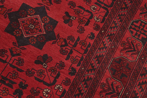 handmade Tribal Biljik Khal Mohammadi Red Blue Hand Knotted RECTANGLE 100% WOOL area rug 5x6