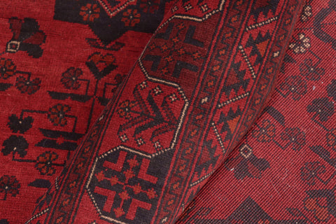 handmade Tribal Biljik Khal Mohammadi Red Blue Hand Knotted RECTANGLE 100% WOOL area rug 5x6
