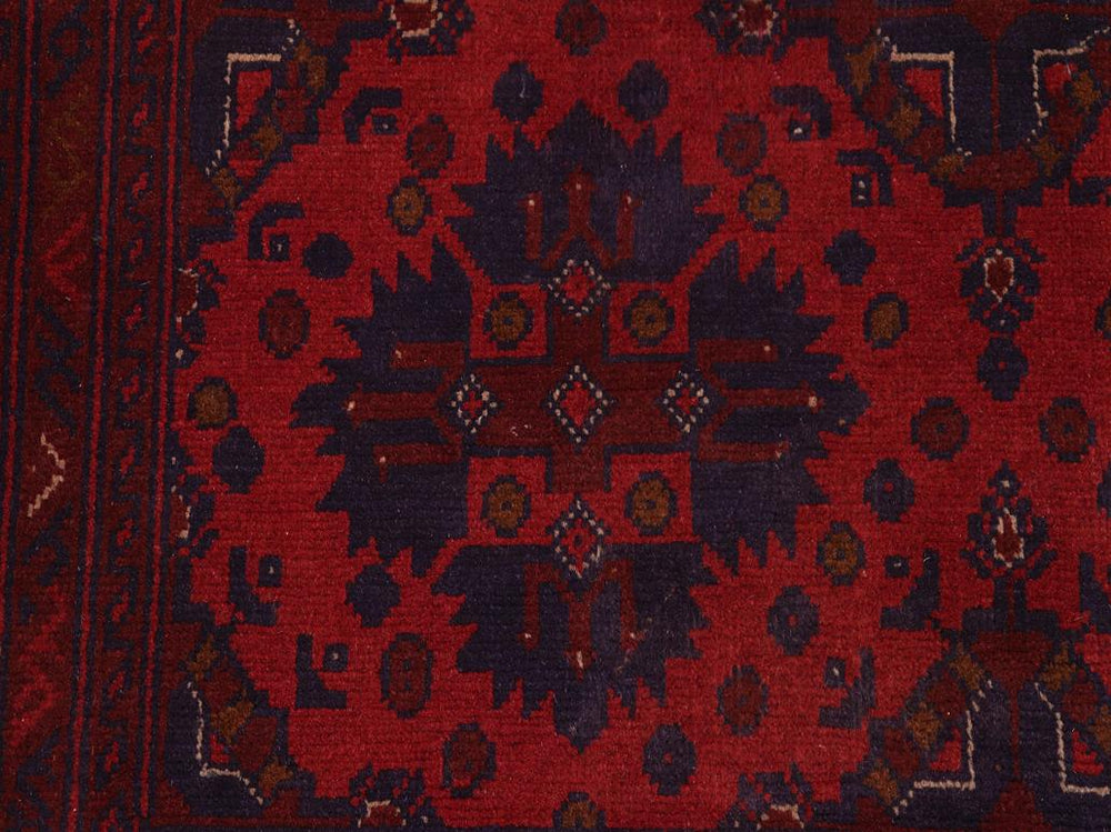 handmade Tribal Biljik Khal Mohammadi Red Blue Hand Knotted RECTANGLE 100% WOOL area rug 4x6