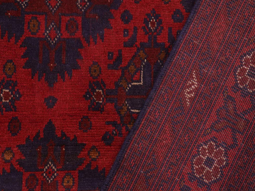 handmade Tribal Biljik Khal Mohammadi Red Blue Hand Knotted RECTANGLE 100% WOOL area rug 4x6