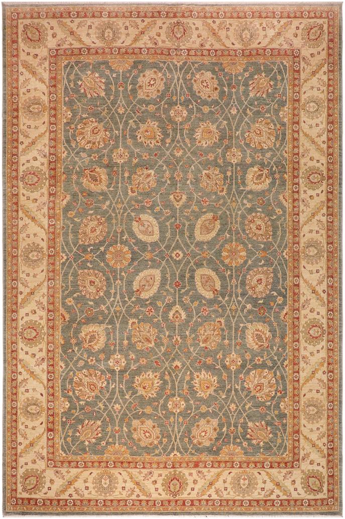handmade Traditional Kafkaz Gray Beige Hand Knotted RECTANGLE 100% WOOL area rug 10X15