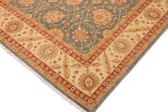 handmade Traditional Kafkaz Gray Beige Hand Knotted RECTANGLE 100% WOOL area rug 10X15