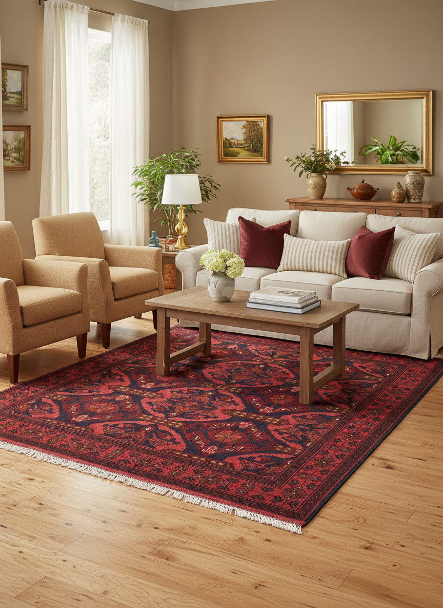 Tribal Biljik Khal Mohammadi Deann Wool Rug - 3'6''X4'10''