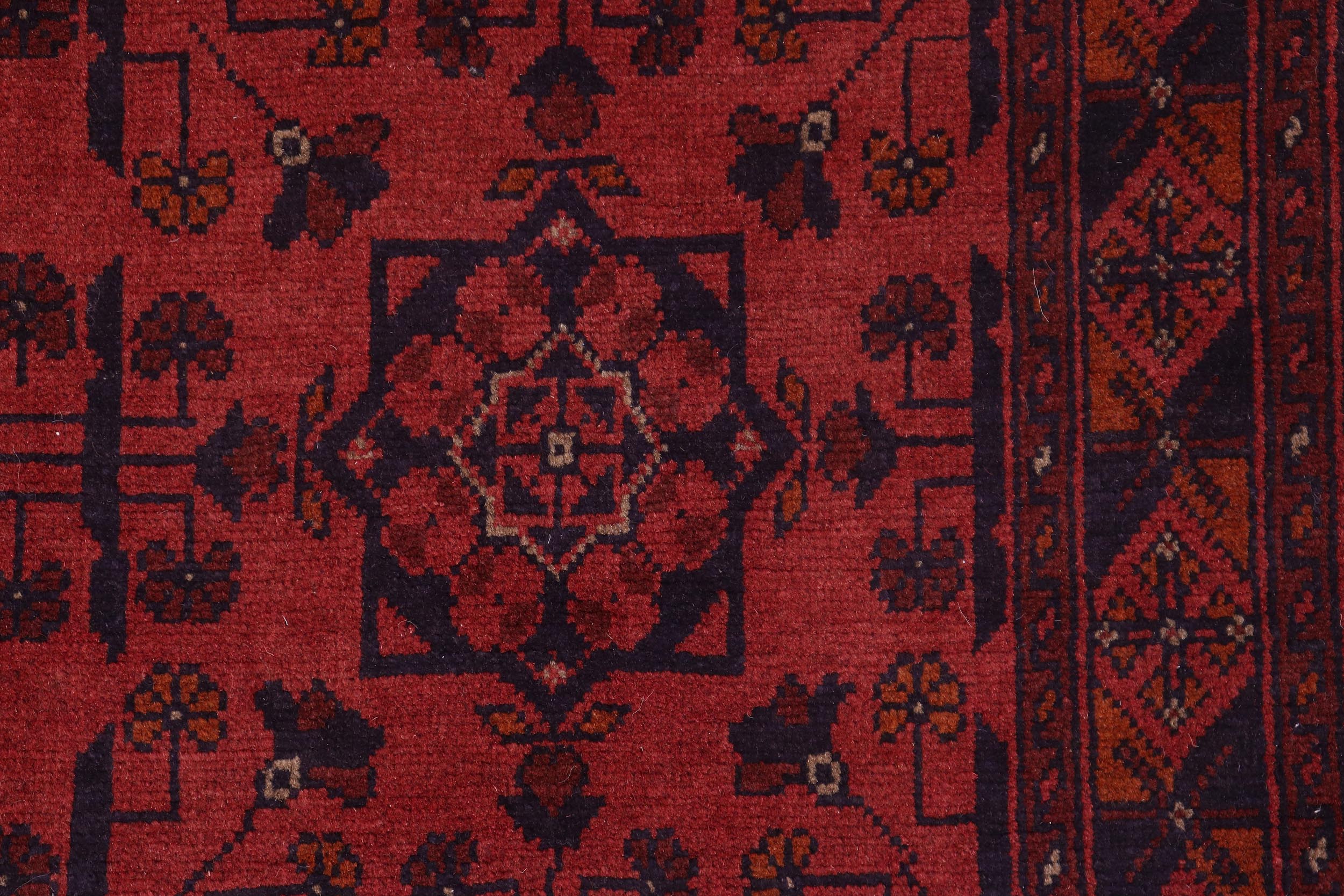handmade Tribal Biljik Khal Mohammadi Red Blue Hand Knotted RECTANGLE 100% WOOL area rug 3x5