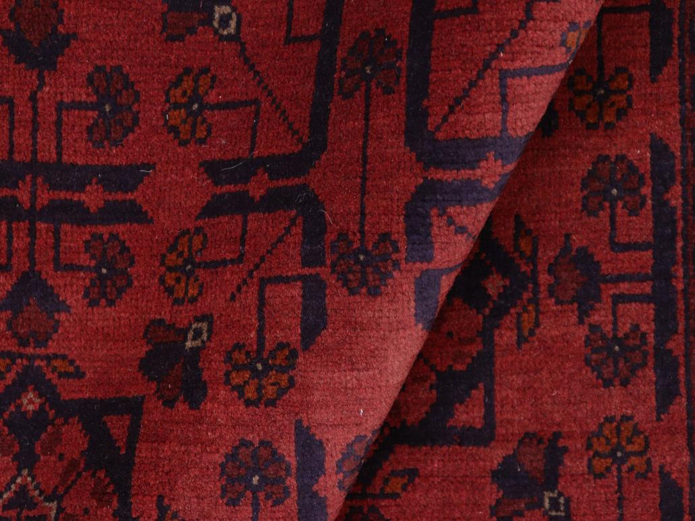 handmade Tribal Biljik Khal Mohammadi Red Blue Hand Knotted RECTANGLE 100% WOOL area rug 3x5