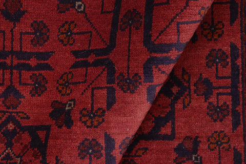 handmade Tribal Biljik Khal Mohammadi Red Blue Hand Knotted RECTANGLE 100% WOOL area rug 3x5