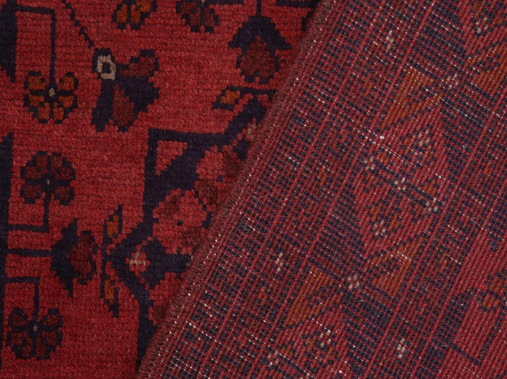 handmade Tribal Biljik Khal Mohammadi Red Blue Hand Knotted RECTANGLE 100% WOOL area rug 3x5