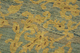 handmade Modern Kafkaz Lt. Blue Lt. Gold Hand Knotted RECTANGLE 100% WOOL area rug 10 x 14