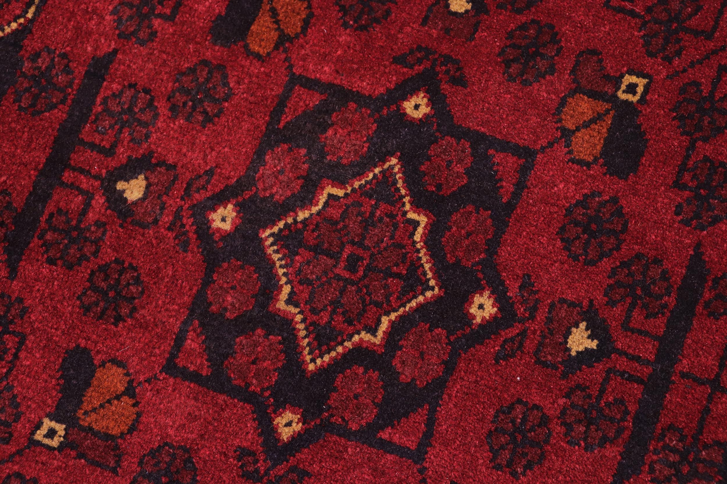 handmade Tribal Biljik Khal Mohammadi Red Blue Hand Knotted RECTANGLE 100% WOOL area rug 3x4