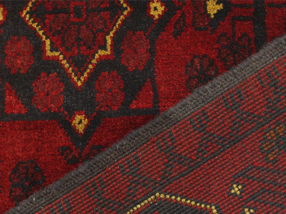 handmade Tribal Biljik Khal Mohammadi Red Blue Hand Knotted RECTANGLE 100% WOOL area rug 3x4
