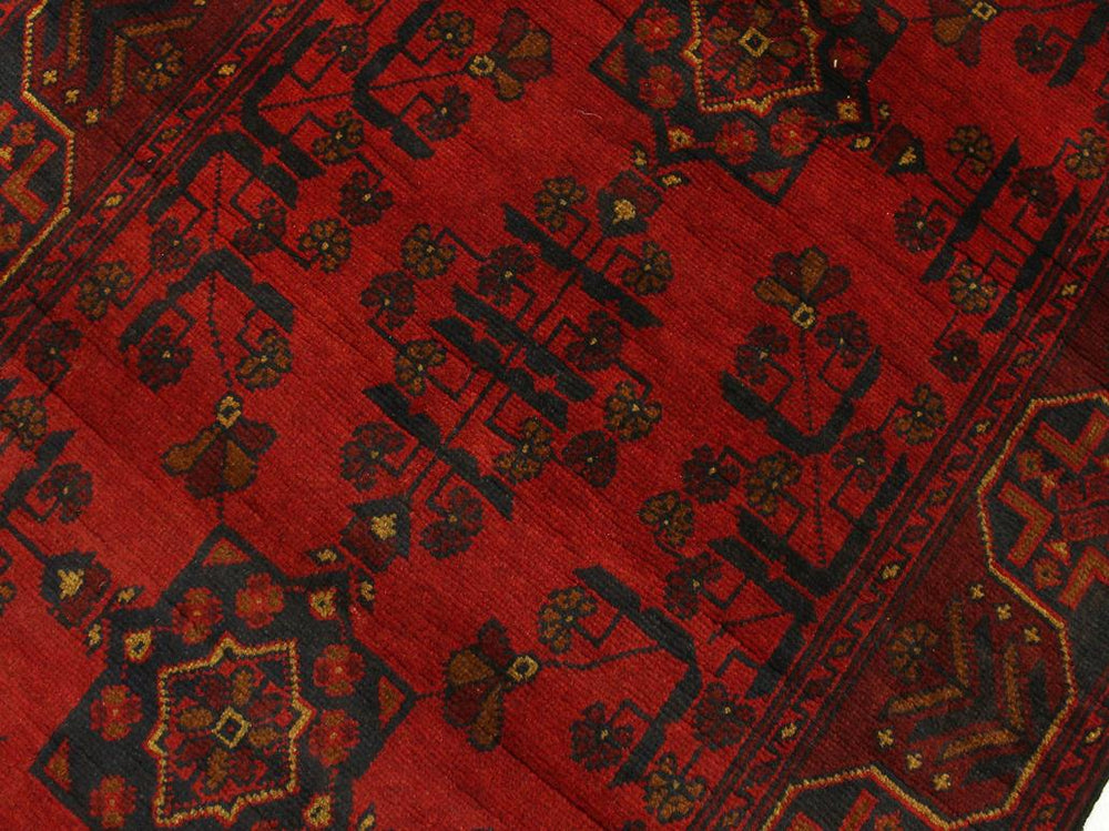 handmade Tribal Biljik Khal Mohammadi Red Blue Hand Knotted RUNNER 100% WOOL Runner 3x13
