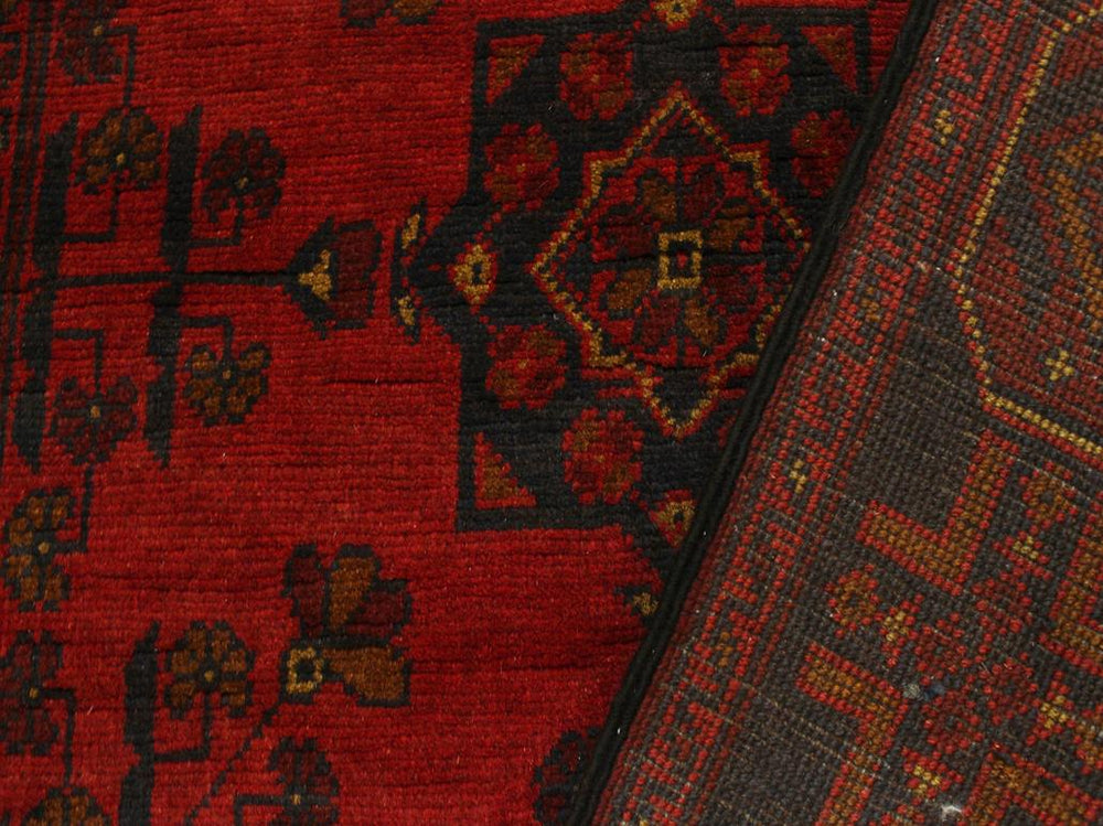 handmade Tribal Biljik Khal Mohammadi Red Blue Hand Knotted RUNNER 100% WOOL Runner 3x13