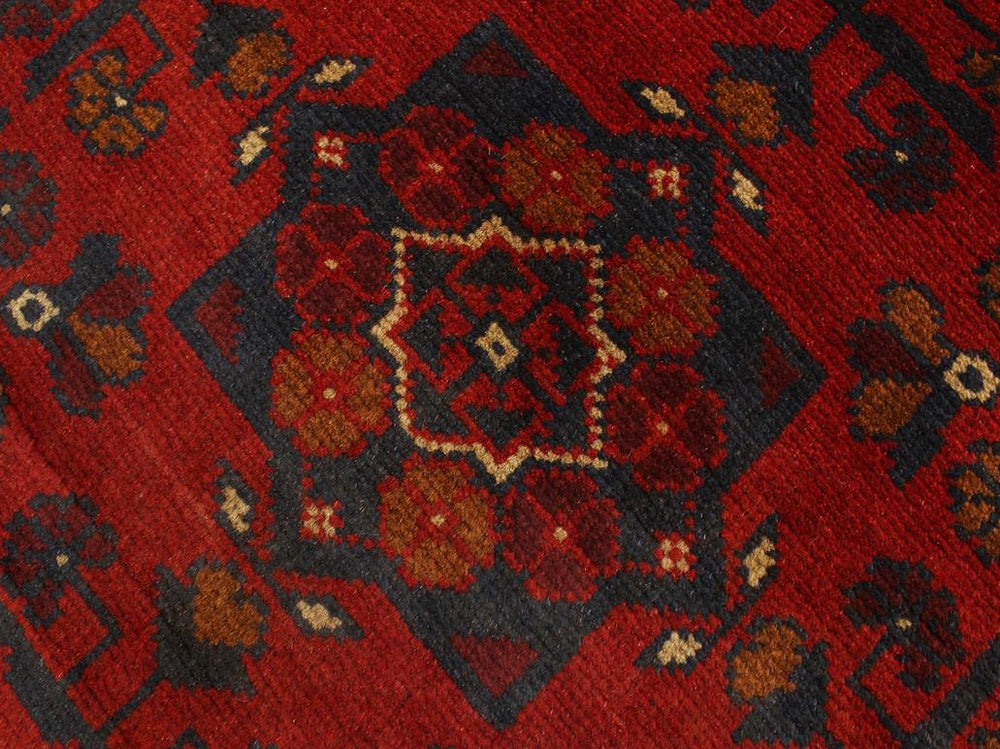 handmade Tribal Biljik Khal Mohammadi Red Blue Hand Knotted RUNNER 100% WOOL Runner 3x9