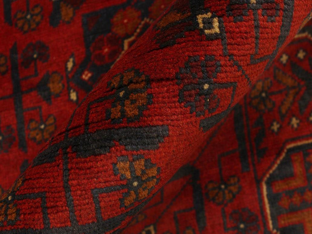 handmade Tribal Biljik Khal Mohammadi Red Blue Hand Knotted RUNNER 100% WOOL Runner 3x9