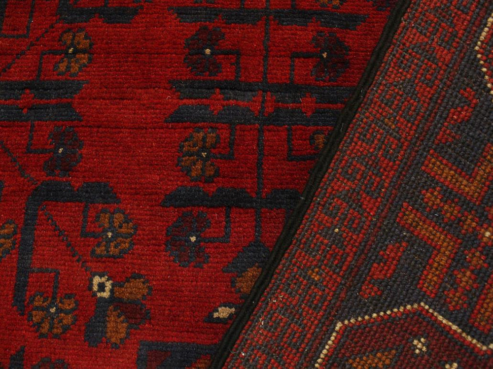 handmade Tribal Biljik Khal Mohammadi Red Blue Hand Knotted RUNNER 100% WOOL Runner 3x9