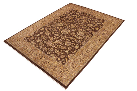 handmade Traditional Kafkaz Brown Beige Hand Knotted RECTANGLE 100% WOOL area rug 10x13