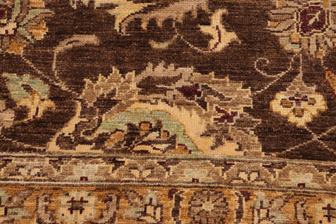 handmade Traditional Kafkaz Brown Beige Hand Knotted RECTANGLE 100% WOOL area rug 10x13