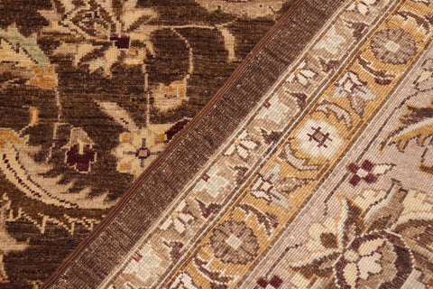 handmade Traditional Kafkaz Brown Beige Hand Knotted RECTANGLE 100% WOOL area rug 10x13