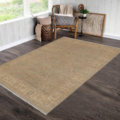 handmade Traditional Kafkaz Grey Beige Hand Knotted RECTANGLE 100% WOOL area rug 5X7