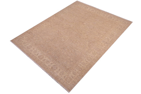 handmade Traditional Kafkaz Grey Beige Hand Knotted RECTANGLE 100% WOOL area rug 5x7