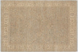 Oriental Ziegler Sandi Grey/Beige Hand-Knotted Wool Rug - 5'0'' x 6'10''