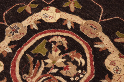 handmade Traditional Kafkaz Brown Beige Hand Knotted RECTANGLE 100% WOOL area rug 10' x 14'