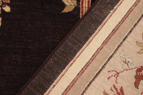 handmade Traditional Kafkaz Brown Beige Hand Knotted RECTANGLE 100% WOOL area rug 10' x 14'