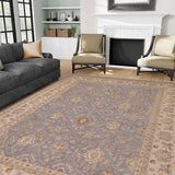 handmade Traditional Kafkaz Gray Beige Hand Knotted RECTANGLE 100% WOOL area rug 10 x 14