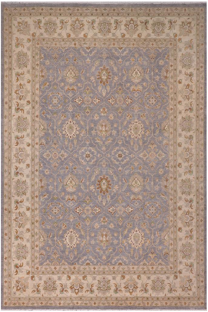 handmade Traditional Kafkaz Gray Beige Hand Knotted RECTANGLE 100% WOOL area rug 10X14