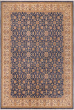 handmade Transitional Kafkaz Blue Beige Hand Knotted RECTANGLE 100% WOOL area rug 9 x 12