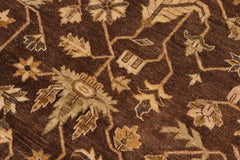 handmade Traditional Kafkaz Brown Tan Hand Knotted RECTANGLE 100% WOOL area rug 10X14