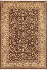 handmade Traditional Kafkaz Brown Tan Hand Knotted RECTANGLE 100% WOOL area rug 10X14
