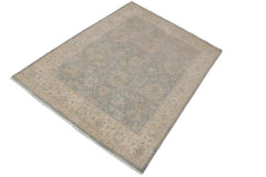 handmade Traditional Kafkaz Gray Beige Hand Knotted RECTANGLE 100% WOOL area rug 5X7