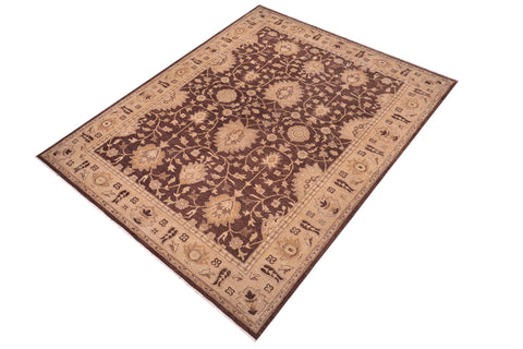 handmade Traditional Kafkaz Brown Gold Hand Knotted RECTANGLE 100% WOOL area rug 10x14