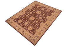 handmade Traditional Kafkaz Brown Gold Hand Knotted RECTANGLE 100% WOOL area rug 10X14