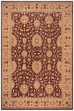 handmade Traditional Kafkaz Brown Gold Hand Knotted RECTANGLE 100% WOOL area rug 10 x 14