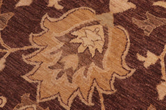 handmade Traditional Kafkaz Brown Gold Hand Knotted RECTANGLE 100% WOOL area rug 10X14