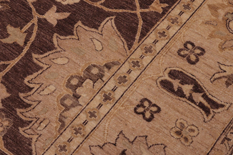 handmade Traditional Kafkaz Brown Gold Hand Knotted RECTANGLE 100% WOOL area rug 10x14