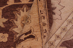 handmade Traditional Kafkaz Brown Gold Hand Knotted RECTANGLE 100% WOOL area rug 10X14