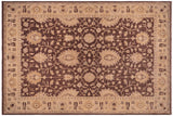 Oriental Ziegler Billi Brown/Gold Hand-Knotted Wool Rug - 10'2'' x 13'9''