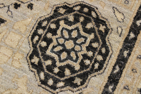 handmade Geometric Mamluk Gray Black Hand Knotted RECTANGLE 100% WOOL area rug 9 x 12