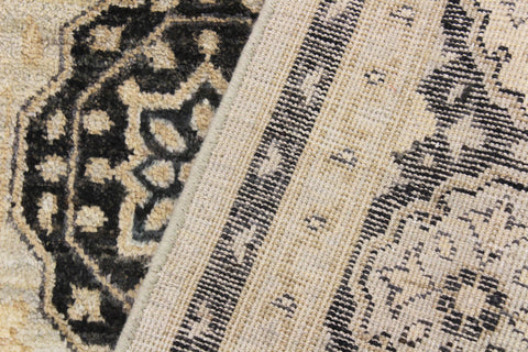 handmade Geometric Mamluk Gray Black Hand Knotted RECTANGLE 100% WOOL area rug 9 x 12