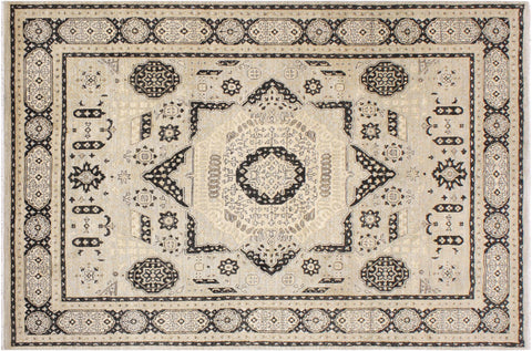 handmade Geometric Mamluk Gray Black Hand Knotted RECTANGLE 100% WOOL area rug 9 x 12