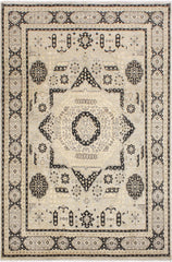 handmade Geometric Mamluk Gray Black Hand Knotted RECTANGLE 100% WOOL area rug 9 x 12