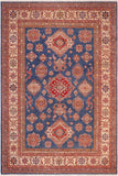 Tribal Super Kazak Lindsy Blue/Beige Wool Rug - 8'3'' x 10'0''