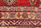 handmade Geometric Super Kazak Red Beige Hand Knotted RECTANGLE 100% WOOL area rug 8 x 10