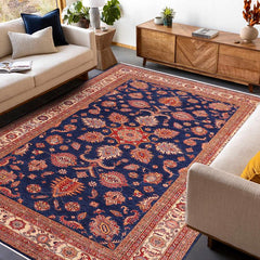 handmade Geometric Super Kazak Blue Beige Hand Knotted RECTANGLE 100% WOOL area rug 8X11