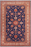 Southwestern Super Kazak Sammie Blue/Beige Wool Rug - 7'11'' x 11'2''